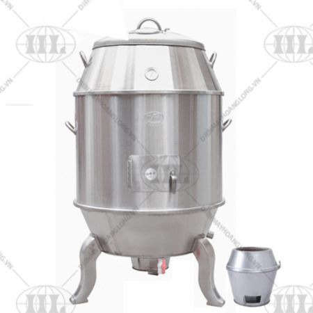 Hình ảnh nổi bật của Lò quay vịt inox bằng than 90 ( chân cong)